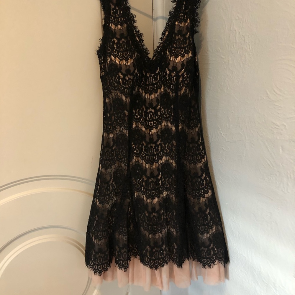 Black and Pink lace dress